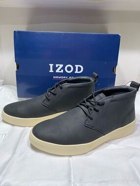Izod Black Chukka Boots with Cream Sole